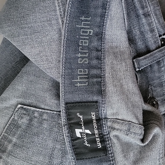 7 FOR ALL MANKIND Luxe Performance The Straight Gray Stretch Jeans Size 32 - Picture 5 of 7